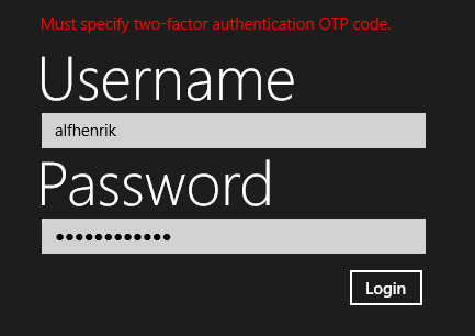 Two Factor Authentication Enabled