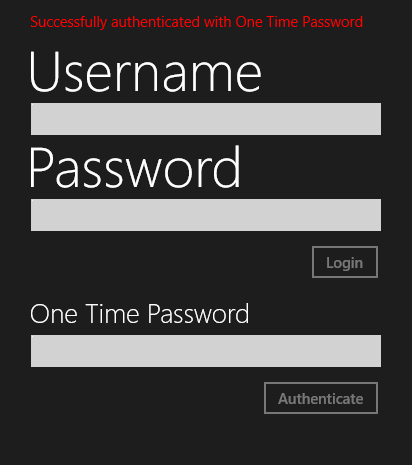 Two Factor Authentication Successful Login
